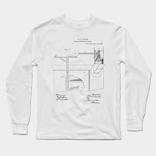 Smoke Consuming Furnace Vintage Patent Hand Drawing Long Sleeve T-Shirt